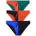 thumbnail image 2 of TANBOM Men's Sexy Drawstring Triangle Swim Trunks Lightweight Polyamide Comfortable Green Orange Black M, 2 of 6