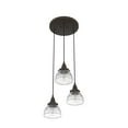 thumbnail image 6 of Hunter - Cypress Grove 3-light Onyx Bengal, Medium Size Cluster Light, Dimmable, Transitional Style, Round Shaped, for Bedrooms, Dining, Living Rooms - 19183, 6 of 9
