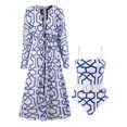 thumbnail image 1 of Conjunto de bikini para mujer con cubierta, traje de baño elegante para vacaciones, playa, piscina Cinturón, 1 of 8