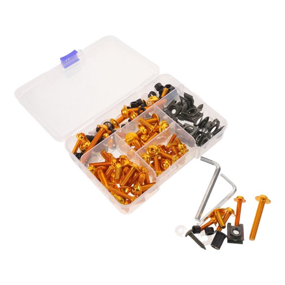 OULII 1Set Motorcycle Windshield Bolt Kit Golden Aluminum Hardware for Stable Riding and Easy Installation