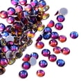 thumbnail image 3 of Dowarm 288 piezas SS30 Hotfix Crystal Rhinestones Hot Fix cristales para manualidades ropa cristal de cristal plano para decoración gemas redondas (llama azul/llama), 3 of 5