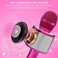 thumbnail image 3 of Micrófono de karaoke inalámbrico Bluetooth para Adultos, para fiesta de cumpleaños (rosa rojo), 3 of 5