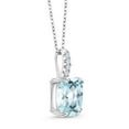 thumbnail image 2 of Gem Stone King 2.76 Ct Sky Blue Simulated Aquamarine 925 Sterling Silver Pendant with Chain, 2 of 5