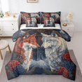 thumbnail image 1 of YST Wild Wolf Couple Animal Comforter Set, Full Size 7 Count, 1 of 4