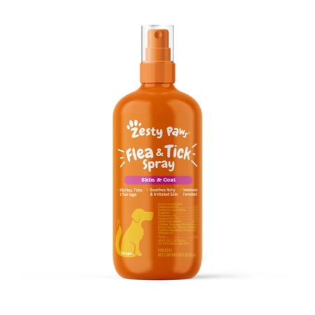 Zesty Paws Flea and Tick Spray for Dogs, 16 oz