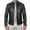 Black, variant on LOVZFMLL Jackets for Men's New Leather Stand Collar Punk Motorcycle Leather