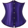 thumbnail image 1 of Corsets pour Femmes Bustiers Gothiques Classiques en Satin à Lacets, 1 of 4