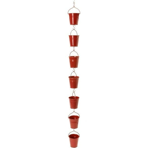 8130E XR S-8 Enameled Galvanized Steel Planter-Tub, Red - Set of 3
