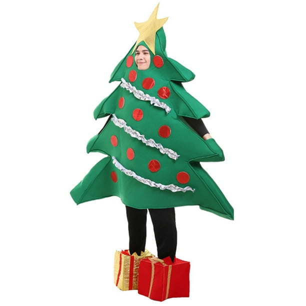Disfraz de árbol de Navidad pa mujeres, hombres, , con pa zapatos presentes, ropa de pa disfraces de Navidad, juegos de Colco traje de cosplay