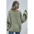 thumbnail image 4 of Womens Sweaters Pullover Oversized Deep V Neck Off Shoulder Tops Long Sleeves Loose Knit Sweater, 4 of 6