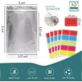 thumbnail image 2 of 50 Pack Extra Thick 9.4 Mil 10''x14"-1 Gallon Mylar Bags for Long Term Food Storage, Holds 50 Labels, Resealable Odor Resistant Heat Seal Bags for Edible Packaging, 2 of 5
