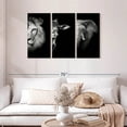 thumbnail image 2 of Elephant Stock Safari Animal Portraits Wall Art - Horizontal Multi Panel Canvas - Living Room Wall Decor - Animal Multi Panel - Black And White Decor - 45" x 28", 2 of 8