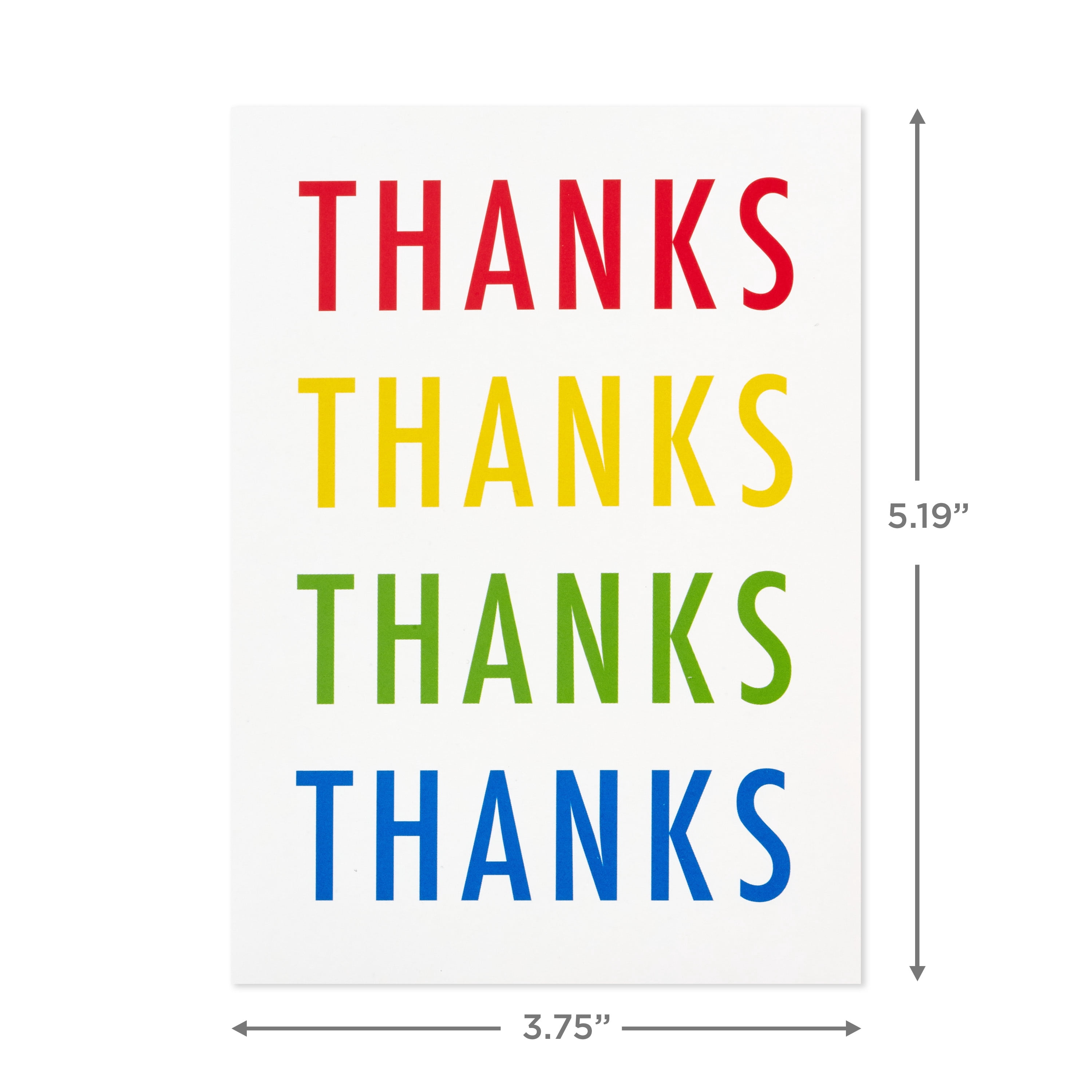 Image Arts Thank-You Notes (Colorful Thanks), 4 Ct.