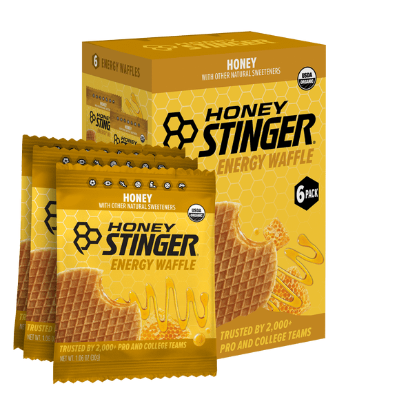 Honey Stinger Organic Energy Waffle Snack, Honey, 1.06 oz, 6 Count Box