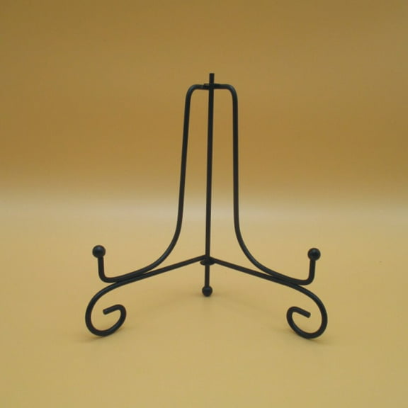 2pcs Wrought Display Stand Black Easel Display Stand Plate Dish Bowl Photo Stand Display Rack for Deep Bowl Platters Picture Frame Tablets 6 Inch
