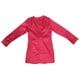 thumbnail image 1 of Vestido de escote en V profundo, ajustado, de moda, para mujer, de manga larga, con abertura, para fiesta, rosa, rojo, L, 1 of 15