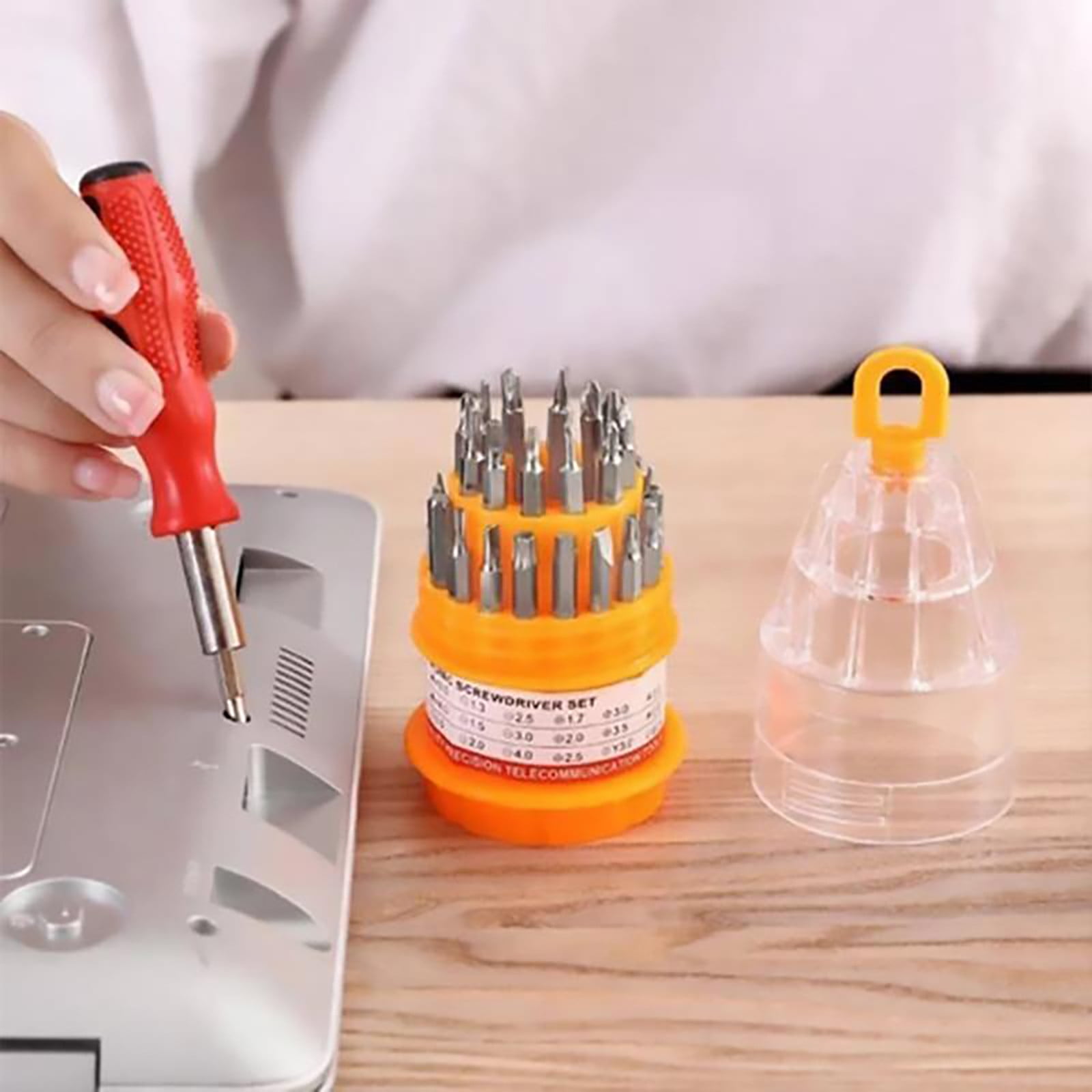 HCBY 5 Screwdriver Set, 31-in-1 Multifunctional Tool Kit, 30 Magnetic Precision Bits with Non Slip Handle, Perfect for Phone Computer Eyeglasses Electronics Repair