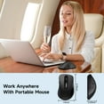thumbnail image 6 of Wireless Mouse, 2.4GHz with USB Mini Receiver, 1200 DPI Optical Tracking, Ambidextrous for Laptop, PC, Computer, Chromebook, Notebook, 5 Buttons- Black Pearl, 6 of 10