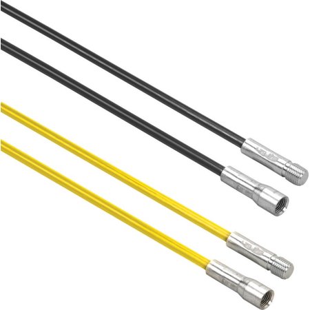 Fiberglass Chimney Rod - Imperial BR0305 Heavy Duty Chimney Brush Rod, 1/4 in NPT Male/Female Thread, Fiberglass