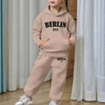 thumbnail image 7 of Gaexia Toddler Kids Long Sleeve Hoodie and Pants Set Soft Warm Pullover Outfit for Girls and Boys All Season Casual Playwear,Khaki,8-9 Years, 7 of 7