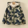 thumbnail image 2 of Gubotare Baby Fleece Jacket Zipper Baby Boys Dinosaur Fleece Hooded Zip-Up Jacket Fall Winter 2-11 Years (AG,2-3 Years), 2 of 9