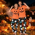 thumbnail image 5 of Grblisyd Halloween Family Matching Pajamas Sets Pumpkin Print Short Sleeve Top & Pants Two Piece Set Sleepwear Pjs, 5 of 7