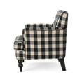thumbnail image 5 of GDF Studio Eve Contemporary Fabric Upholstered Club Chair with Nailhead Trim, Black Checkerboard, 5 of 6
