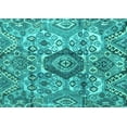 thumbnail image 1 of Ahgly Company Machine Washable Indoor Rectangle Abstract Turquoise Blue Modern Area Rugs, 8' x 12', 1 of 4