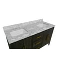 thumbnail image 7 of Parisian 60" Double Bathroom Vanity with Black Oak Cabinet and Carrara Marble Top, 7 of 7