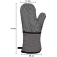 thumbnail image 4 of Guantes para horno LIUXGMXG de silicona antideslizantes gris 1 par, 4 of 4