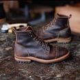 thumbnail image 4 of Botines retro de tacón cuadrado bajo con tacón cuadrado y cinturón fino para hombre, informales, combinables, de talla grande, 4 of 4