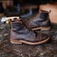 thumbnail image 1 of Botines retro de tacón cuadrado bajo con tacón cuadrado y cinturón fino para hombre, informales, combinables, de talla grande, 1 of 4