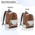 thumbnail image 2 of Lafuoo Coffee Cafe Cup Pattern Canvas Backpack, Zipper Laptop Backpack Travel Bag Sports Bag Unisex-Small, 2 of 5