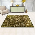 thumbnail image 2 of Dreamtimes Gold Bling Sequin Non-Slip Area Rug Magic Shiny Floor Carpet Comfort Floor Mats Decor for Indoor Front Porch,Living Room, Bedroom,Kitchen, 36"x24", 2 of 5