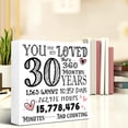 thumbnail image 5 of Zomyto 7"x7" 30th Birthday Wood Block Signs,You Have Been Loved for 30 Years Wooden Box Sign,Rustic Birthday Gift Sign Decor for Women, 5 of 7