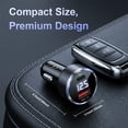 thumbnail image 4 of Car Charger 66W Super Fast Charging with USB PD&QC 3.0(Voltmeter&LED Lights) Universal Quick Charge for 12-24V Car Cigarette Lighter Plug,Compatible with iPhone 14 13 12,S22 S21 S20,iPad(Black), 4 of 7