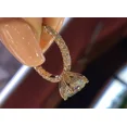 thumbnail image 3 of Natural Moissanite Certified 1.21Ct Round Women Ring 14K Rose Gold Plated Silver, 3 of 4