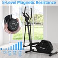 thumbnail image 2 of OUSGAR Upgrade 3 in 1 Elliptical Machine Magnetic Elliptical Trainer and Stationary Exercise Bike Magnetic Recumbent Bike Arm Exerciser Adjustable Elliptical Cross Trainer with 8 Level Resistance and LCD, 2 of 10
