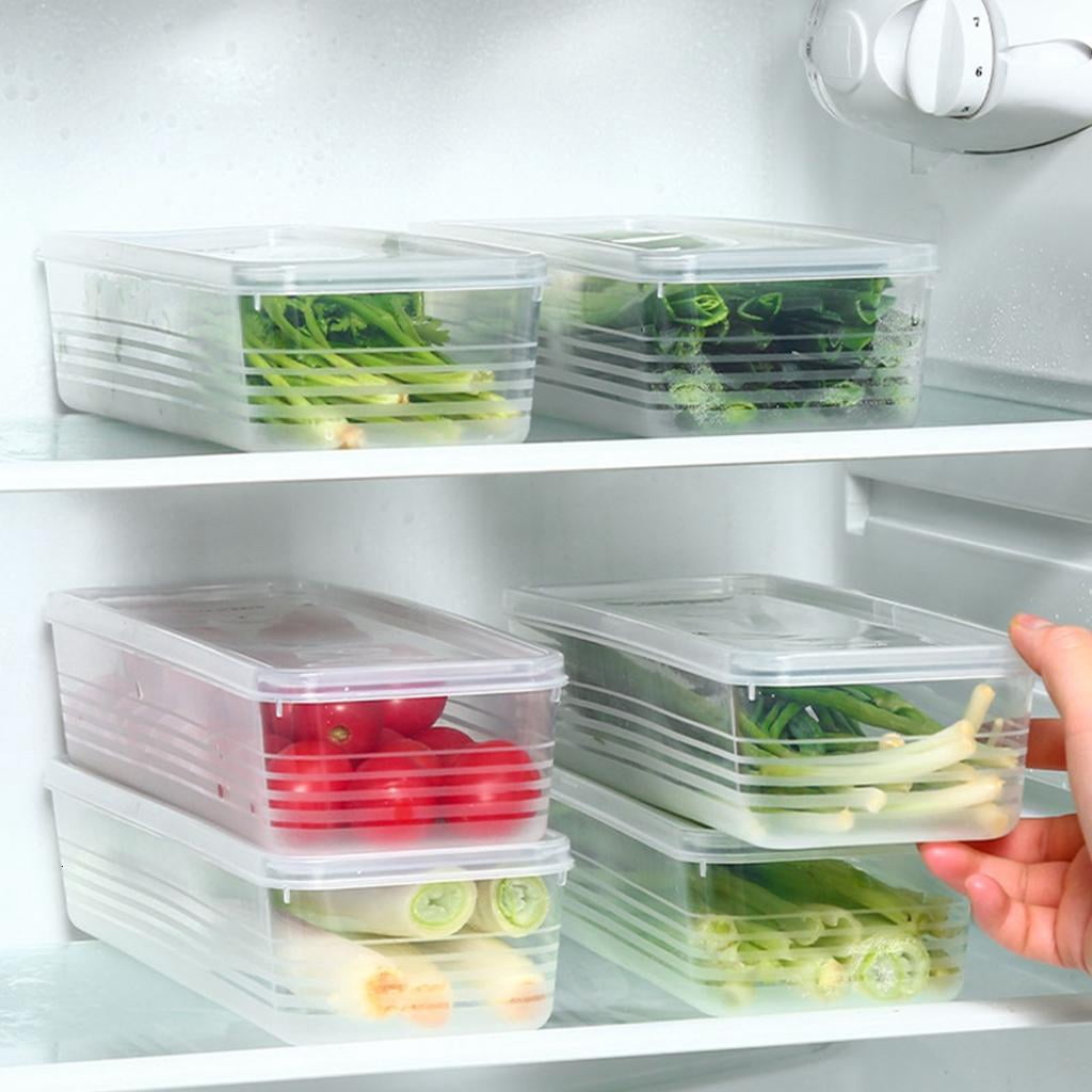 Airtights Food Storage Box Keep Vegetables Freshing Clear Fridge Organizers for Small Space Kitchen Supplies