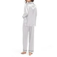 thumbnail image 4 of Women Pajama SetsWomens Silk Like Pajamas Long Sleeve Set Two Piece Sleepwear Button Down Nightwear Loungewear Sets, 4 of 4