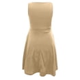 thumbnail image 5 of Ahabrexf Nightgowns for Women with Pockets V Neck Sleeveless Loose Mid Calf Sleepwear Gown 1Pc, 5 of 7