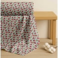 thumbnail image 4 of Soimoi Green Cotton Cambric Fabric Floral & Pomegranate Fruits Print Sewing Fabric BTY 42 Inch Wide, 4 of 7