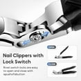 thumbnail image 4 of Clipmaster Pro Nail Clippers, 2025 Upgraded Large Angled Head Toenail Clippers Easy Trimming, Wide Jaw Opening Nail Clippers for Thick Nails, Long Handle Nail Clipper for Seniors Men Women (1 Set), 4 of 6