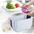 thumbnail image 1 of Mini bote de basura plegable para colgar en la puerta del gabinete de cocina, pequeño bote de basura plegable debajo del fregadero, bote de basura plegable montado en la pared ER, 1 of 5