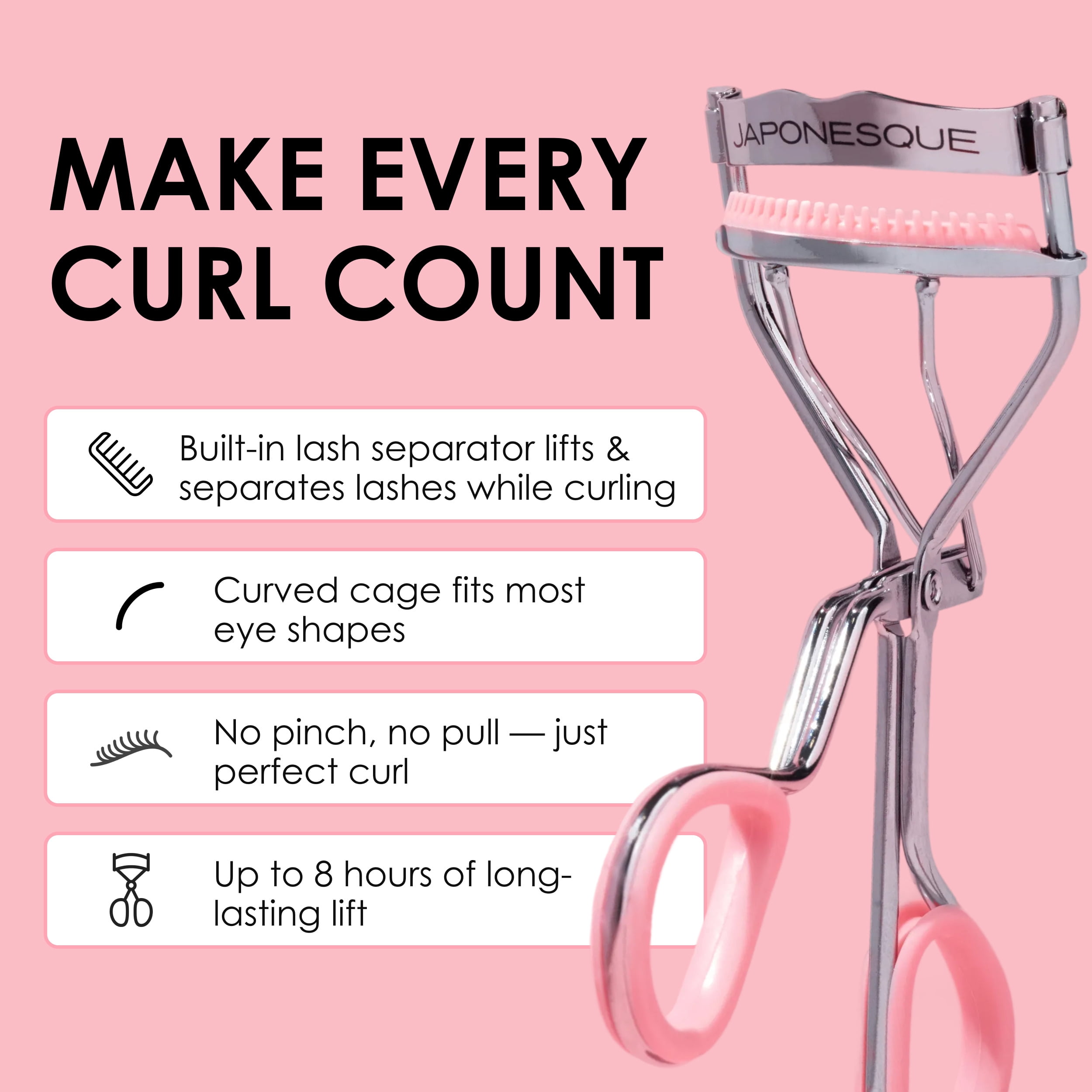 Japonesque Lash Definition Eyelash Curler, Stainless Steel