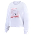 thumbnail image 2 of Women's WEAR by Erin Andrews White New England Patriots Postcard Cropped Long Sleeve Top, 2 of 3