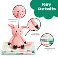 thumbnail image 3 of Rollee Pollee Farm Friends Kids Silk Touch Throw Blanket with Plush Pig Hugger, 3 of 6