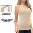 thumbnail image 4 of QRIC Women Seamless Compression Cami Top Ice-Silk Under Layering Camisole Slimming Tank Top With Adjustable Straps, 4 of 6