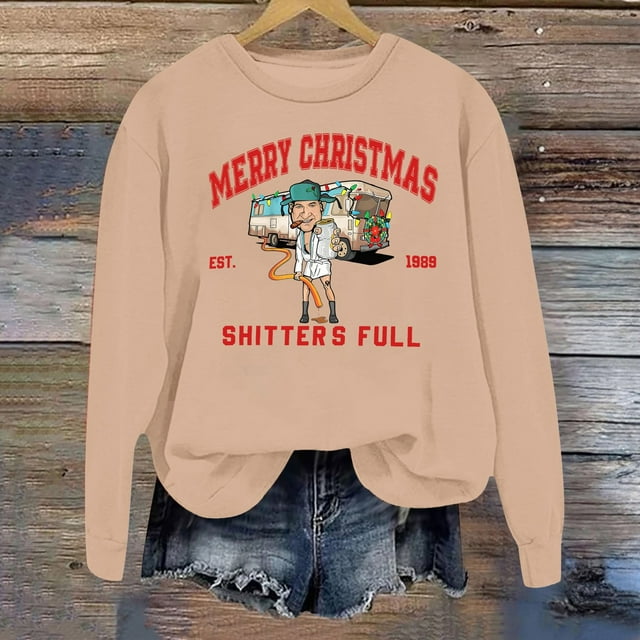WILLBEST Sweat à Capuche Mode Hiver pour Femmes Imprimé Festif de Noël Col Rond TTTG