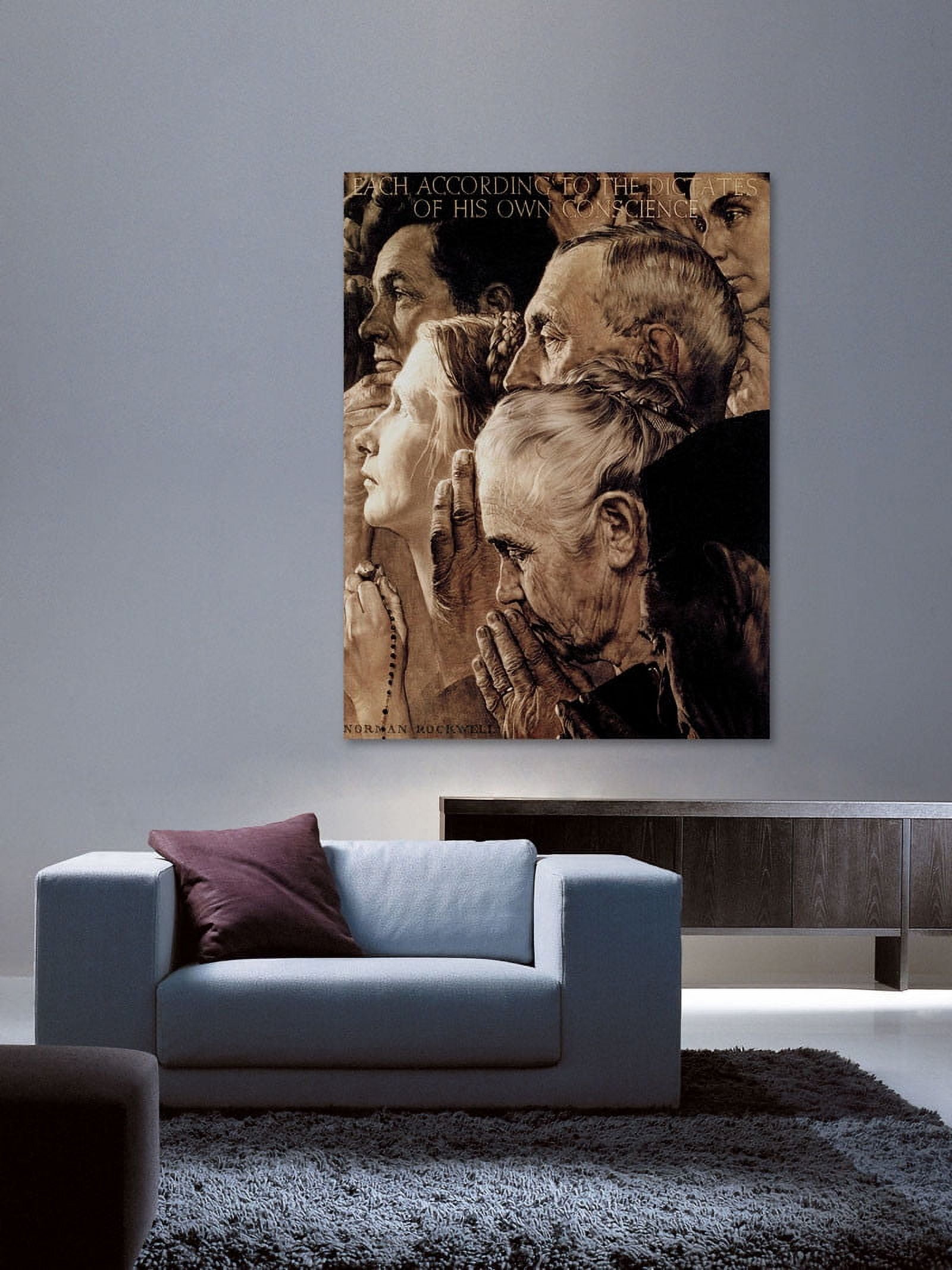Marmont Hill "Freedom of Worship" by Norman Rockwell Painting Print on Canvas